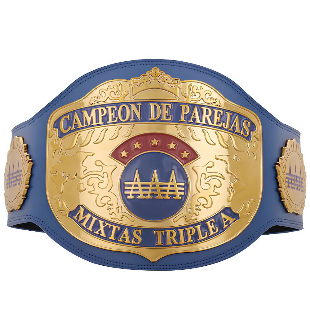 AAA WORLD MIXED TAG TEAM REPLICA BLUE TITLE