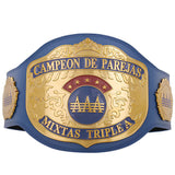AAA WORLD MIXED TAG TEAM REPLICA BLUE TITLE
