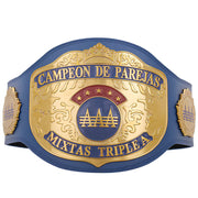 AAA WORLD MIXED TAG TEAM REPLICA BLUE TITLE