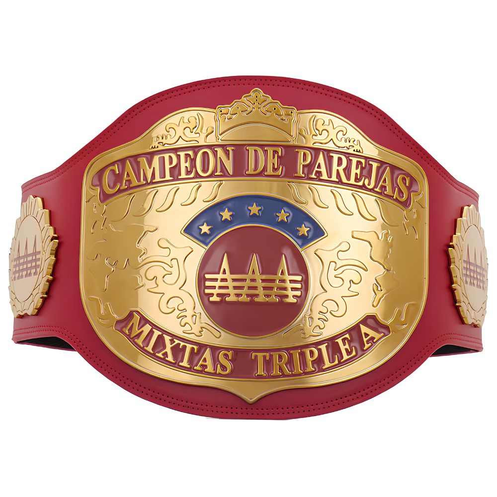 AAA WORLD MIXED TAG TEAM REPLICA RED TITLE