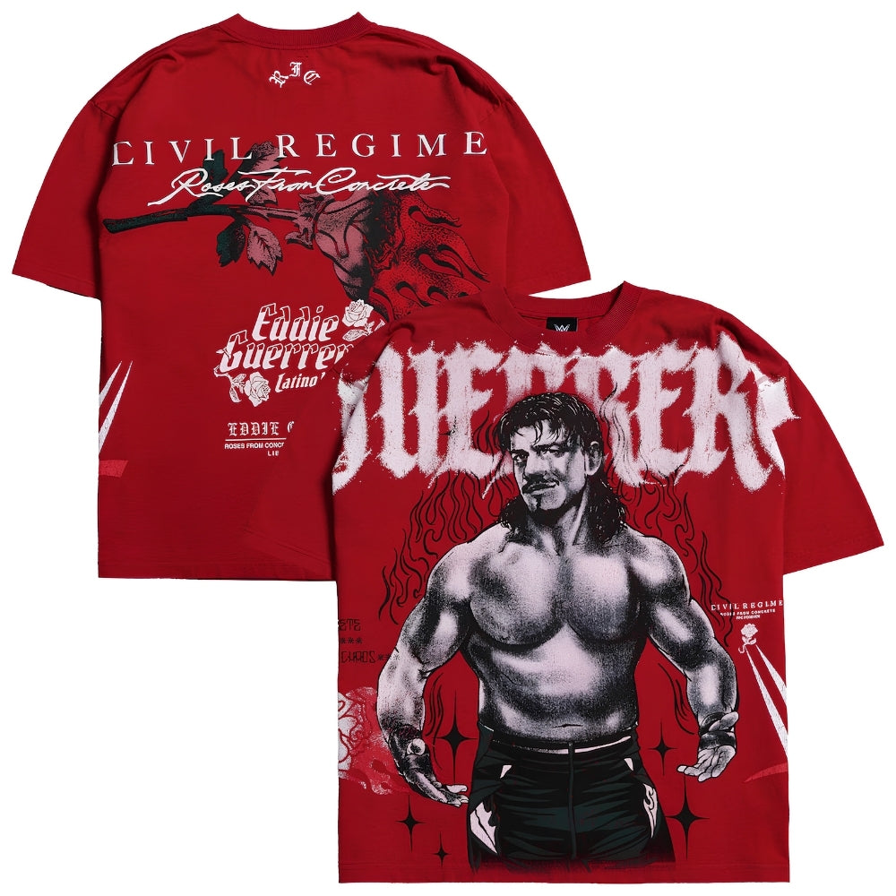 EDDIE GUERRERO HERITAGE RED OVERSIZED TEE