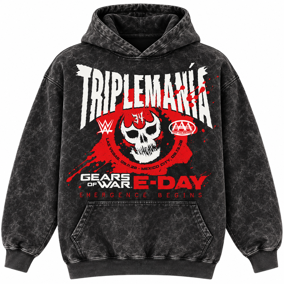 TRIPLEMANIA X GEARS OF WAR HOODIE