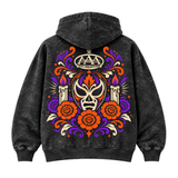 AAA OFRENDA DÍA DE MUERTOS MINERAL BLACK OVERSIZED HOODIE