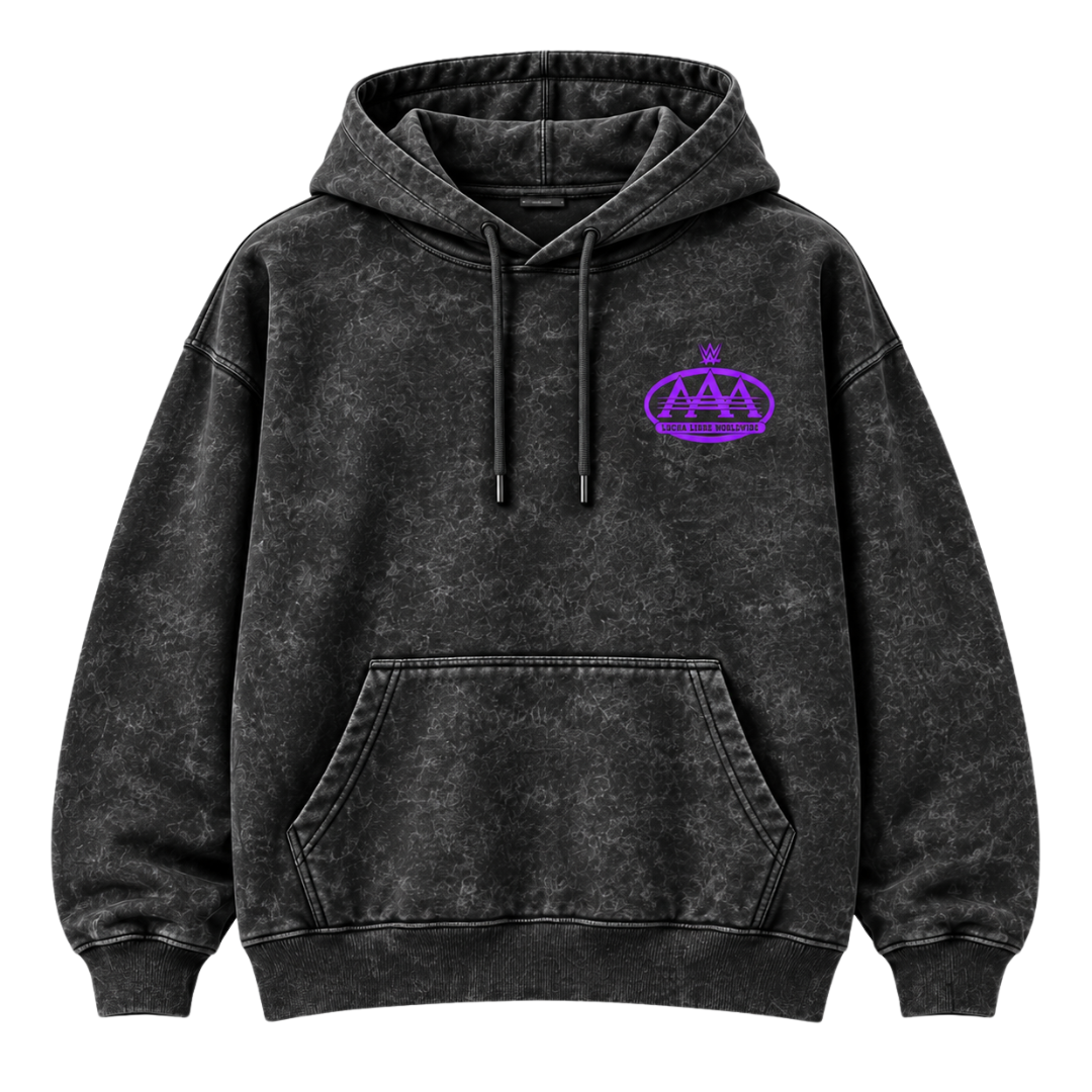 AAA OFRENDA DÍA DE MUERTOS MINERAL BLACK OVERSIZED HOODIE