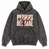 PERROS DEL MAL MINERAL BLACK OVERSIZED HOODIE