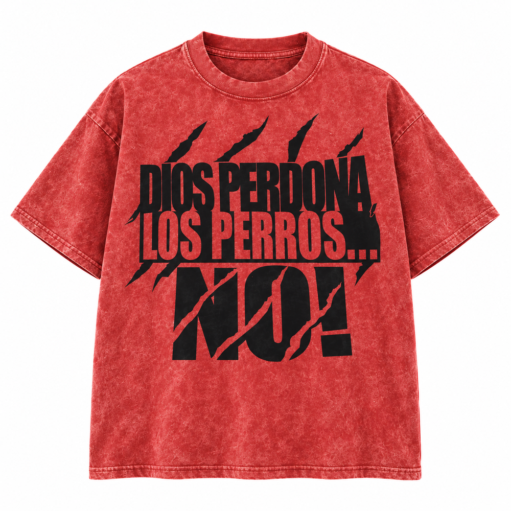 PERROS DEL MAL MINERAL RED OVERSIZED TEE