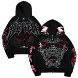 PENTA BLACK FULL-ZIP MASKED HOODIE