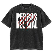 PERROS DEL MAL MINERAL BLACK OVERSIZED TEE