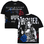 STEPHANIE VAQUER HERITAGE BLACK OVERSIZED TEE