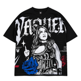 STEPHANIE VAQUER HERITAGE BLACK OVERSIZED TEE